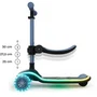 Kinderkraft RAKET UP 2 en 1 Trottinette Enfant avec siège pliable et roues LED, Bleu