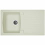Stradour Evier Arena 1 bac + 1 égouttoir réversible - Blanc - 86 x 50 cm