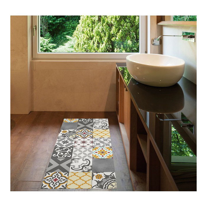 Tapis en vinyle Stor Planet Croma Patch Gris Ambre 100 % PVC (50 x 110 cm)