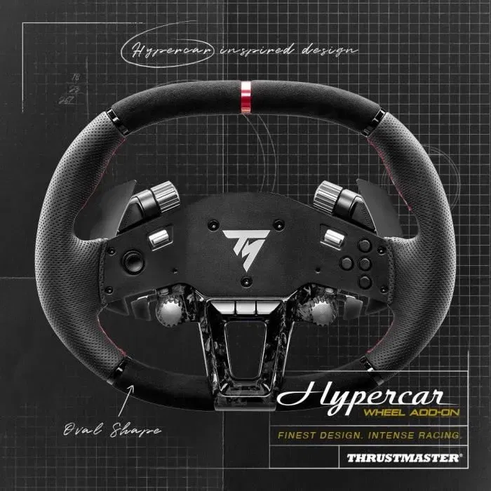 Thrustmaster Volant Hypercar Wheel Add-On Ferrari - Noir - Filaire - Compatible PS4, PC (Windows 10)