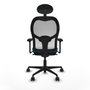 Piqueras y Crespo Chaise de Bureau Jorquera 3D036N1 Blanc Vert pétrole