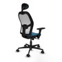 Piqueras y Crespo Chaise de Bureau Jorquera 3D036N1 Blanc Vert pétrole