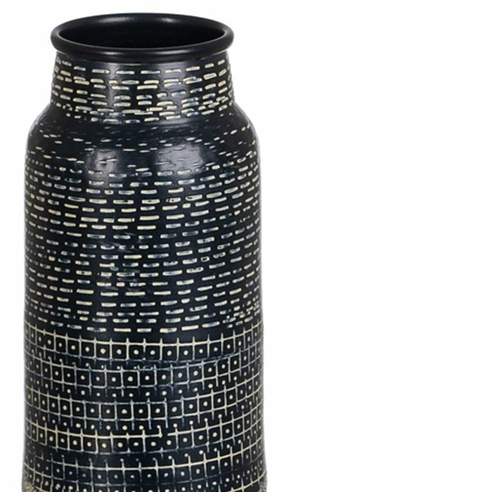 BigBuy Home Vase Noir Aluminium 9 x 9 x 35,5 cm BigBuy Home Vase Noir Aluminium 9 x 9 x 35,5 cm