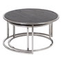 BigBuy Home Jeu de 2 tables basses Marron et Argenté