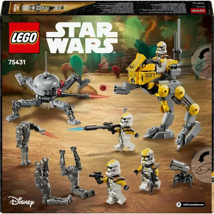Lego Star Wars 75431 Pack de Combat du 327e Corps d'Armée - Jeu de Construction 258 Pièces avec Marcheur AT-RT et 4 Minifigurines - À Partir de 7 Ans