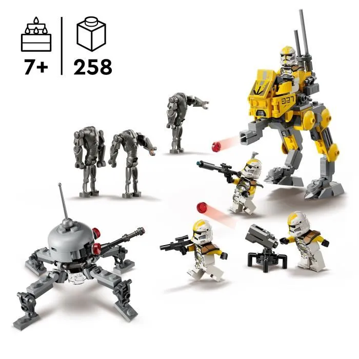 Lego Star Wars 75431 Pack de Combat du 327e Corps d'Armée - Jeu de Construction 258 Pièces avec Marcheur AT-RT et 4 Minifigurines - À Partir de 7 Ans