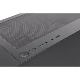 Thermaltake View 200 TG ARGB - Boîtier PC Moyen Tour Noir, ATX/Micro-ATX, 3 Ventilateurs ARGB 120mm, USB 3.0, Panneau en Verre Trempé