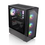 Thermaltake View 200 TG ARGB Boîtier PC Moyen Tour ATX Noir Panneau Verre Trempé 3 Ventilateurs 120mm