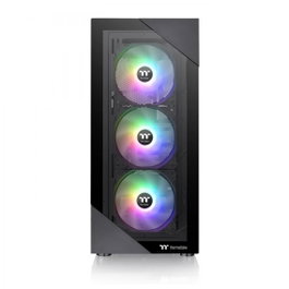 Thermaltake View 200 TG ARGB Boîtier PC Moyen Tour ATX Noir Panneau Verre Trempé 3 Ventilateurs 120mm
