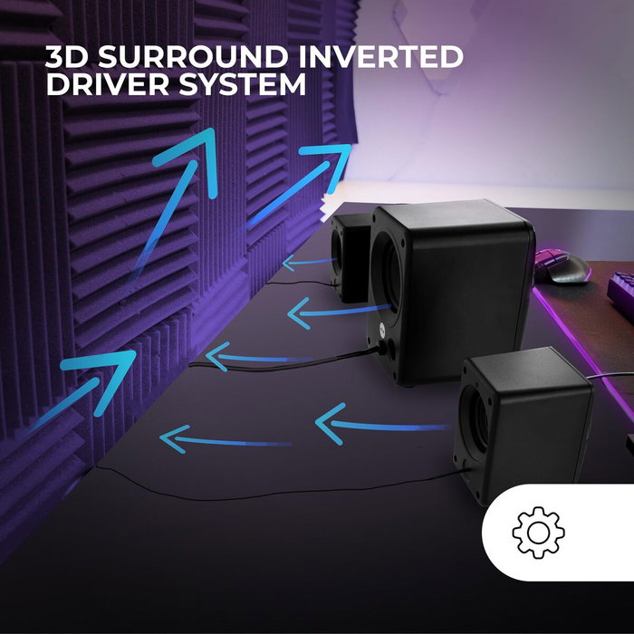 Haut-parleurs de PC Mars Gaming MSH21W Blanc 4 W