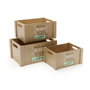Set de boîtes décoratives Versa Bois (3 Pièces)
