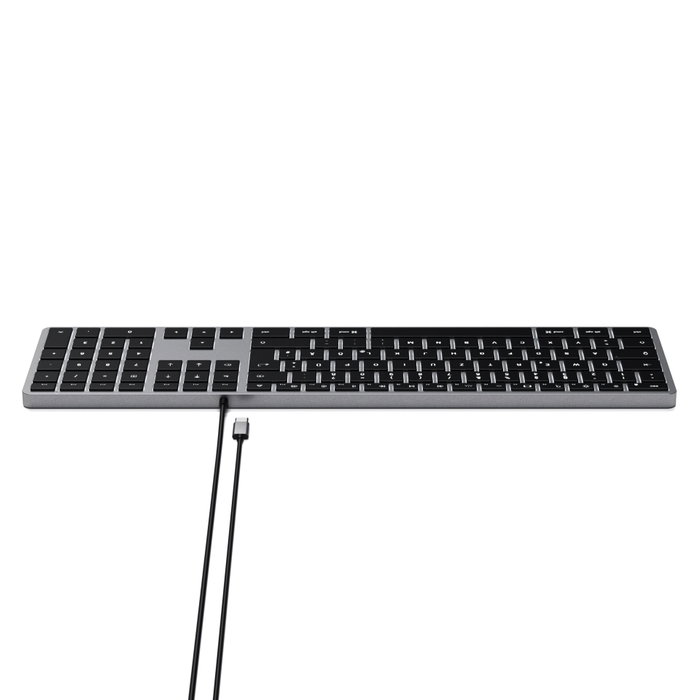 Satechi Slim W3 Clavier Filaire USB-C Rétroéclairé - Disposition Allemande (QWERTZ)