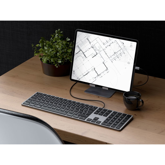 Satechi Slim W3 Clavier Filaire USB-C Rétroéclairé - Disposition Allemande (QWERTZ)