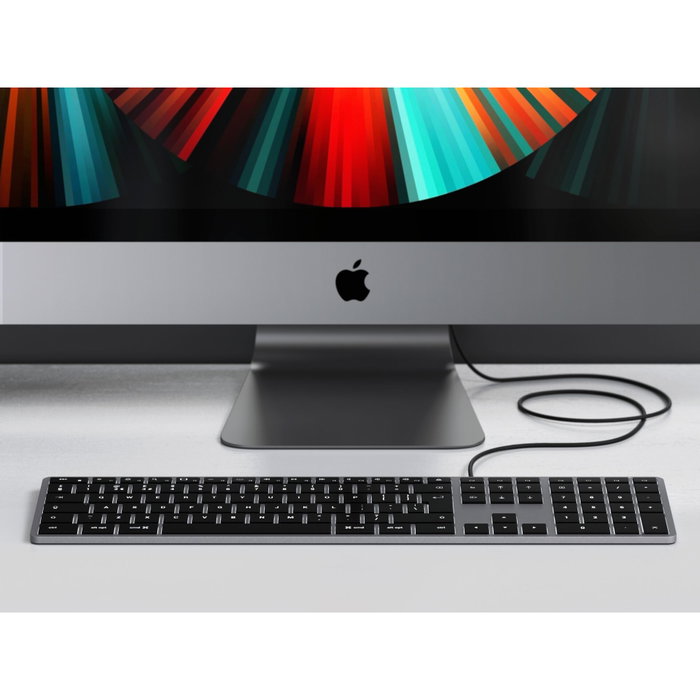 Satechi Slim W3 Clavier Filaire USB-C Rétroéclairé - Disposition Allemande (QWERTZ)