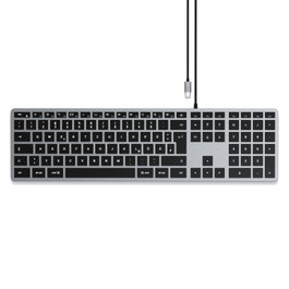Satechi Slim W3 Clavier Filaire USB-C Rétroéclairé - Disposition Allemande (QWERTZ)