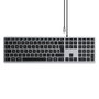 Satechi Slim W3 Clavier Filaire USB-C Rétroéclairé - Disposition Allemande (QWERTZ)