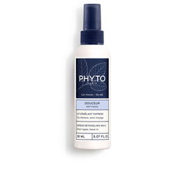Phyto Douceur Lait Démêlant Express sans rinçage pour tous types de cheveux 150 ml format spray sans silicones ingrédients naturels