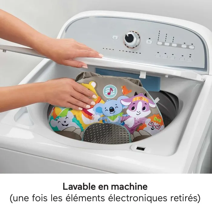 Fisher-Price GRR01 Coussin d'Éveil Musical Jouet d'Éveil pour Bébé dès la Naissance - Sons et Tissu Doux