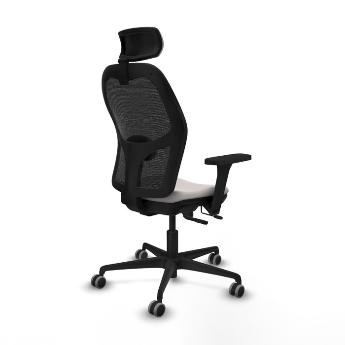 Piqueras Y Crespo Chaise de bureau Jorquera, Blanc/Noir, Mécanisme Sincro/Traslack, Bras 3D, Appui-tête 2D Piqueras Y Crespo Chaise de bureau Jorquera, Blanc/Noir, Mécanisme Sincro/Traslack, Bras 3D, Appui-tête 2D