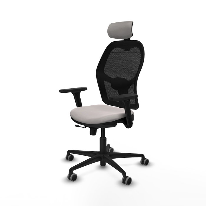 Piqueras Y Crespo Chaise de bureau Jorquera, Blanc/Noir, Mécanisme Sincro/Traslack, Bras 3D, Appui-tête 2D Piqueras Y Crespo Chaise de bureau Jorquera, Blanc/Noir, Mécanisme Sincro/Traslack, Bras 3D, Appui-tête 2D