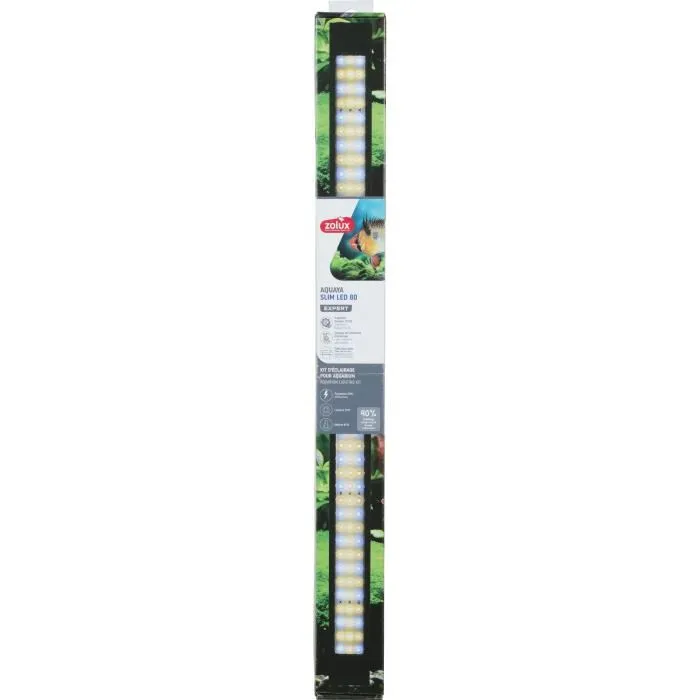 Zolux Rampe d'éclairage LED Slim dimmable 80 cm - Remplacement tube néon T8/T5, ajustable et adaptable Zolux Rampe d'éclairage LED Slim dimmable 80 cm - Remplacement tube néon T8/T5, ajustable et adaptable