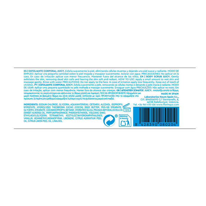 Flor De Mayo Gommage Corporel Juteux Exfoliant à la Pierre Volcanique 170 ml