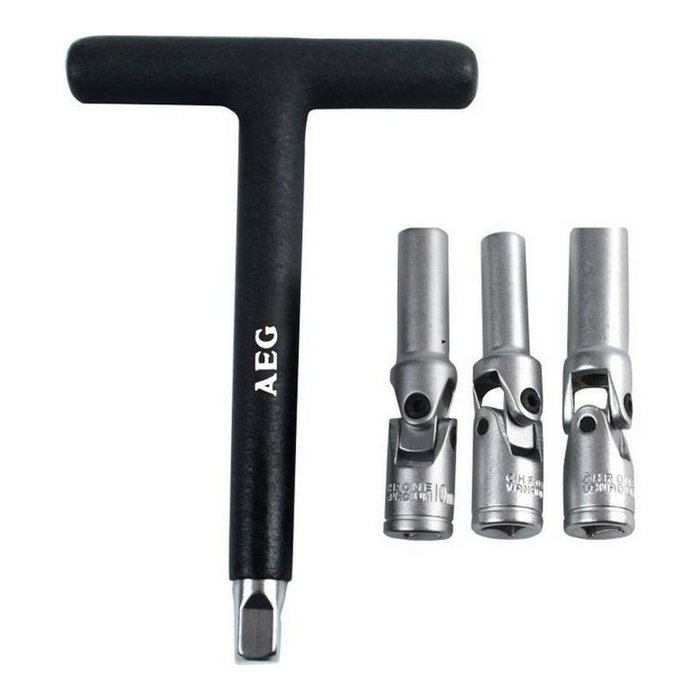 AEG Clé à bougie de préchauffage diesel avec 3 douilles 8-10-12mm, taille standard 3/8 AEG Clé à bougie de préchauffage diesel avec 3 douilles 8-10-12mm, taille standard 3/8