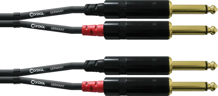 CORDIAL Câble audio jack mono double de 3m CORDIAL Câble audio jack mono double de 3m