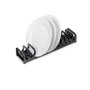 Emuca Orderbox Porte-assiettes pour tiroir, 120x470mm, Aluminium et Plastique, Gris antracite