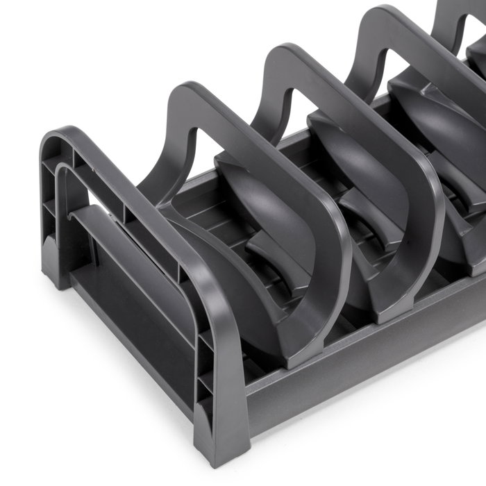 Emuca Orderbox Porte-assiettes pour tiroir, 120x470mm, Aluminium et Plastique, Gris antracite