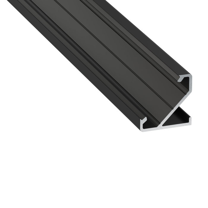 KIMERA-BARDE Profilé aluminium anodisé noir avec diffuseur opale et embouts 2,02 m KIMERA-BARDE Profilé aluminium anodisé noir avec diffuseur opale et embouts 2,02 m