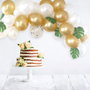 Party Time Arche de 90 Ballons Décoratifs Dorés et Blancs