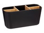 Berilo Organisateur Ovale 5 Compartiments Bambou Noir 21x10x8.8 cm (Set de 6)