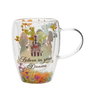 WIDDOP & CO Tasse en cristal avec fleurs séchées Princesses Disney (Ariel, Jasmine, Belle, Merida) - Décoration vibrante - Idée cadeau