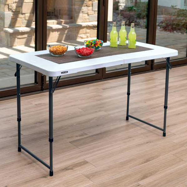 Color Baby Table pliable mallette 4 positions, dimensions 122 x 61 x 56 cm pour enfants, en HDPE et acier