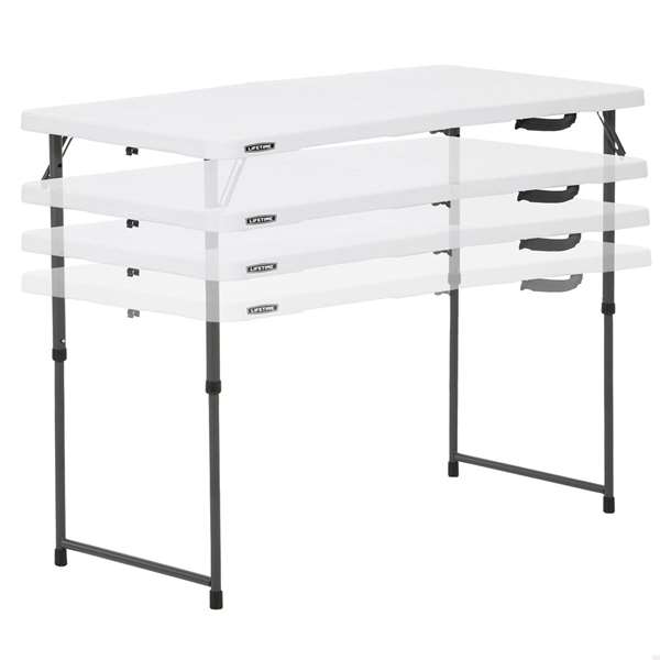 Color Baby Table pliable mallette 4 positions, dimensions 122 x 61 x 56 cm pour enfants, en HDPE et acier