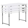 Color Baby Table pliable mallette 4 positions, dimensions 122 x 61 x 56 cm pour enfants, en HDPE et acier