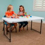Color Baby Table pliable mallette 4 positions, dimensions 122 x 61 x 56 cm pour enfants, en HDPE et acier