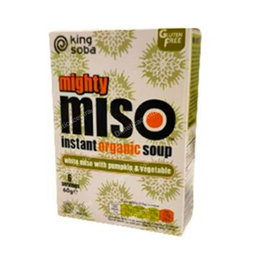 King Soba Soupe Miso Instantanée Bio à la Citrouille et Légumes 6 sachets x 10 g