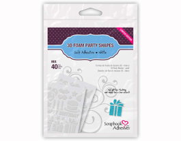 Scrapbook Adhesives by 3L Adhésif mousse 3D formes de fête blanc 40u.