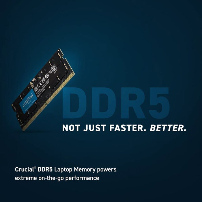 Mémoire RAM Crucial CT16G56C46S5 16 GB DDR5 SDRAM DDR5 5600 MHz Mémoire RAM Crucial CT16G56C46S5 16 GB DDR5 SDRAM DDR5 5600 MHz