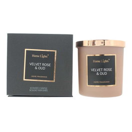Home Lights Velvet Rose & Oud, Bougie parfumée 215 g