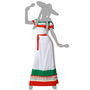 Déguisement Mexicaine Adulte Tricolor Femme XS-S - Robe de Fiesta en Polyester pour Carnaval et Fêtes Déguisées