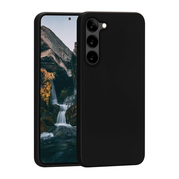 dbramante1928 Greenland Etui de protection Samsung Galaxy S23 - Design fin anti-choc, compatible recharge sans-fil, matériaux 100% recyclés, Noir Nuit