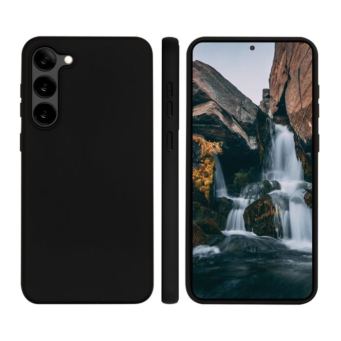 dbramante1928 Greenland Etui de protection Samsung Galaxy S23 - Design fin anti-choc, compatible recharge sans-fil, matériaux 100% recyclés, Noir Nuit