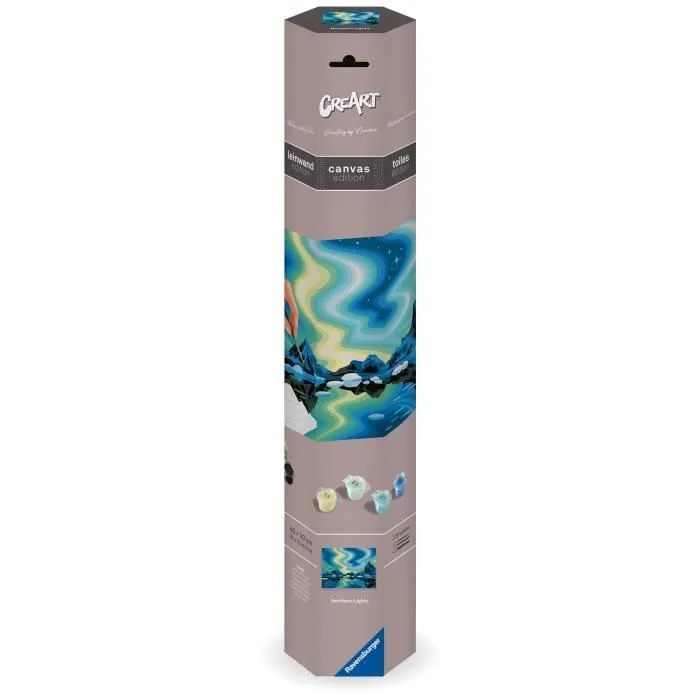 Ravensburger CreArt Kit Peinture par Numéros Toile Aurores Boréales 30x40 cm avec Pinceaux - Loisir Créatif Adulte - Réf. 23907 Ravensburger CreArt Kit Peinture par Numéros Toile Aurores Boréales 30x40 cm avec Pinceaux - Loisir Créatif Adulte - Réf. 23907