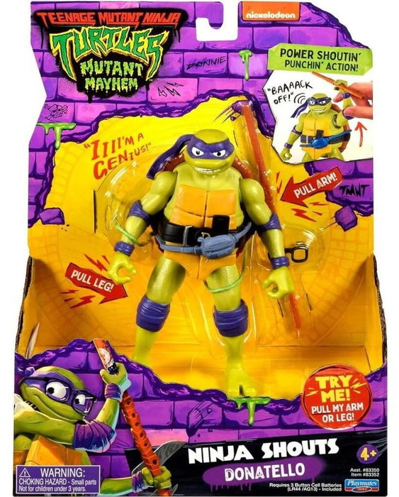 Playmates Ninja Turtles: Teenage Years Ninja Shouts figurine Donatello