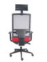 Piqueras y Crespo Chaise de Bureau Horna Rouge et Noir