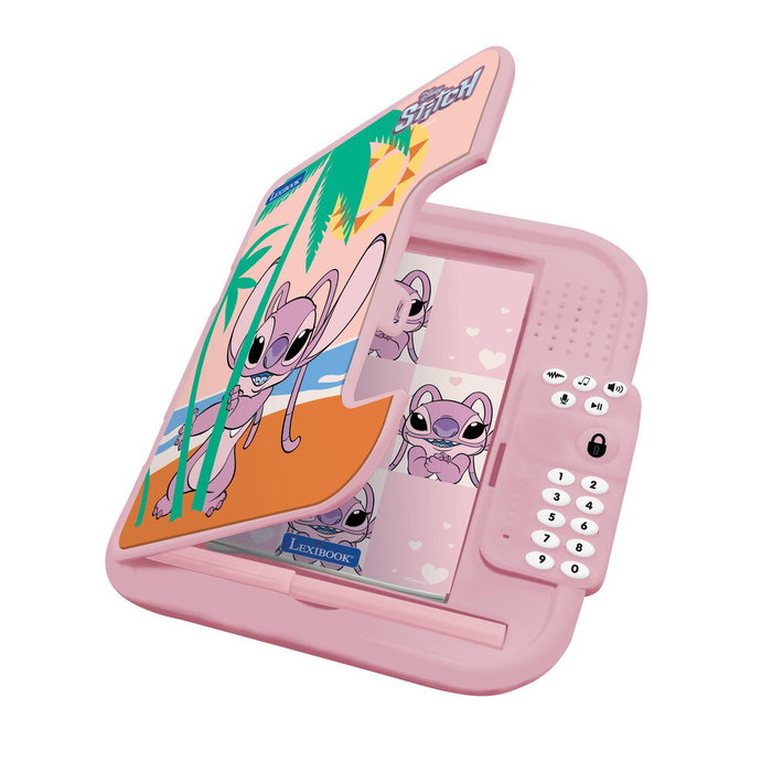 LEXIBOOK - Coffre-fort électronique secret Disney Angel Stitch avec bloc-notes et stylo - Verrouillage par mot de passe, effets sonores