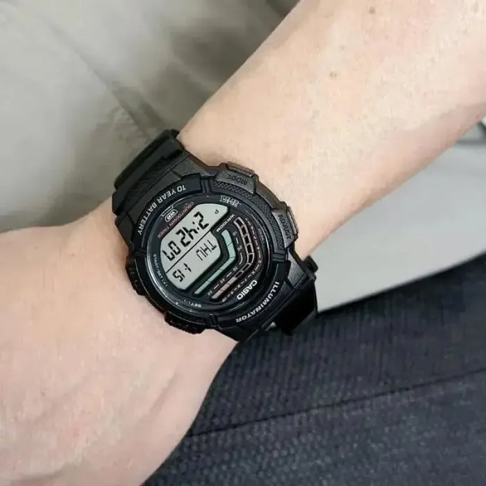 Casio WS-1800 - Montre mixte digitale sport - Noir - Quartz - Chronomètre - Etanche 10 bars